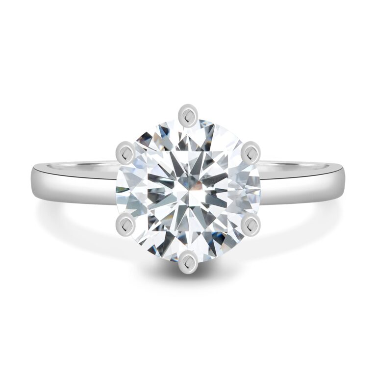 Jacqueline – 6 Claw Round Solitaire